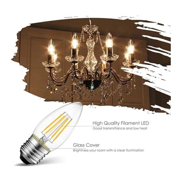LVWIT Bombillas LED de Candelabro regulable B11 Filamento_2