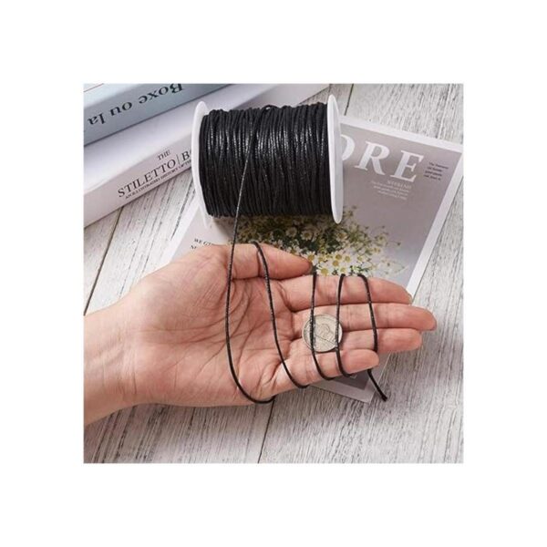 Craftdady Hilo encerado Algodón Negro 1.5mm_5