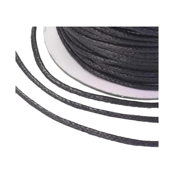 Craftdady Hilo encerado Algodón Negro 1.5mm_3