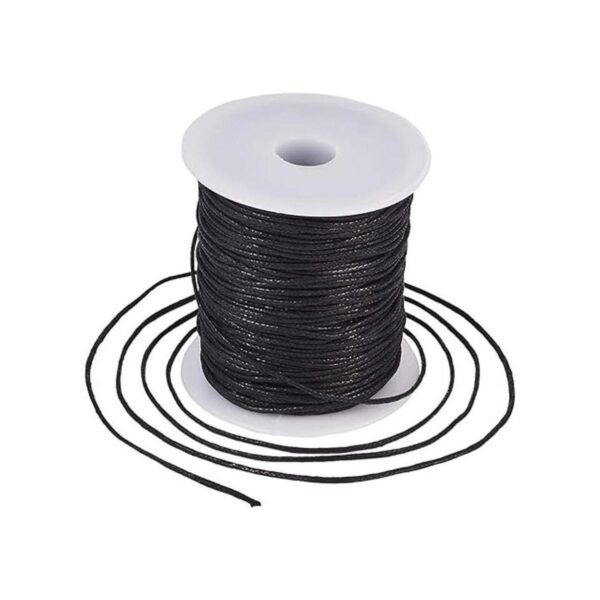 Craftdady Hilo encerado Algodón Negro 1.5mm_2