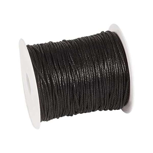 Craftdady Hilo encerado Algodón Negro 1.5mm_1