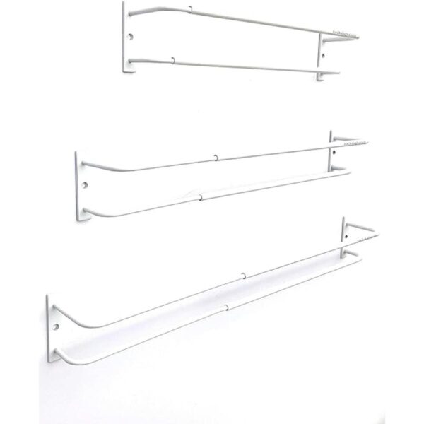 Estante extensible blanco juego de 3 Montaje en puerta_1
