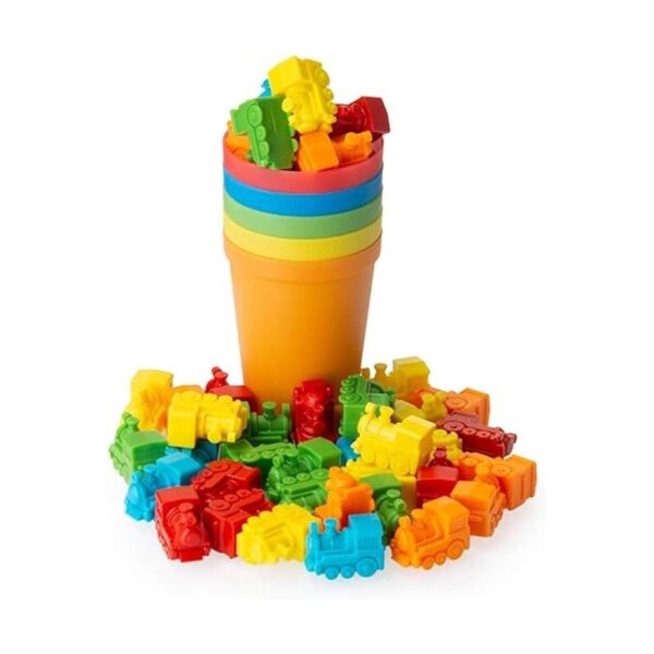 Juego de trenes y tazas de conteo coloridos Divertidos_2