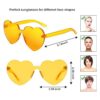 Gejoy Gafas de sol con forma de corazón sin montura de_2