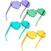 Gejoy Gafas de sol con forma de corazón sin montura de_3
