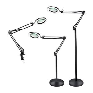 Psiven Lámpara de pie de lupa lámpara de aumento LED_1