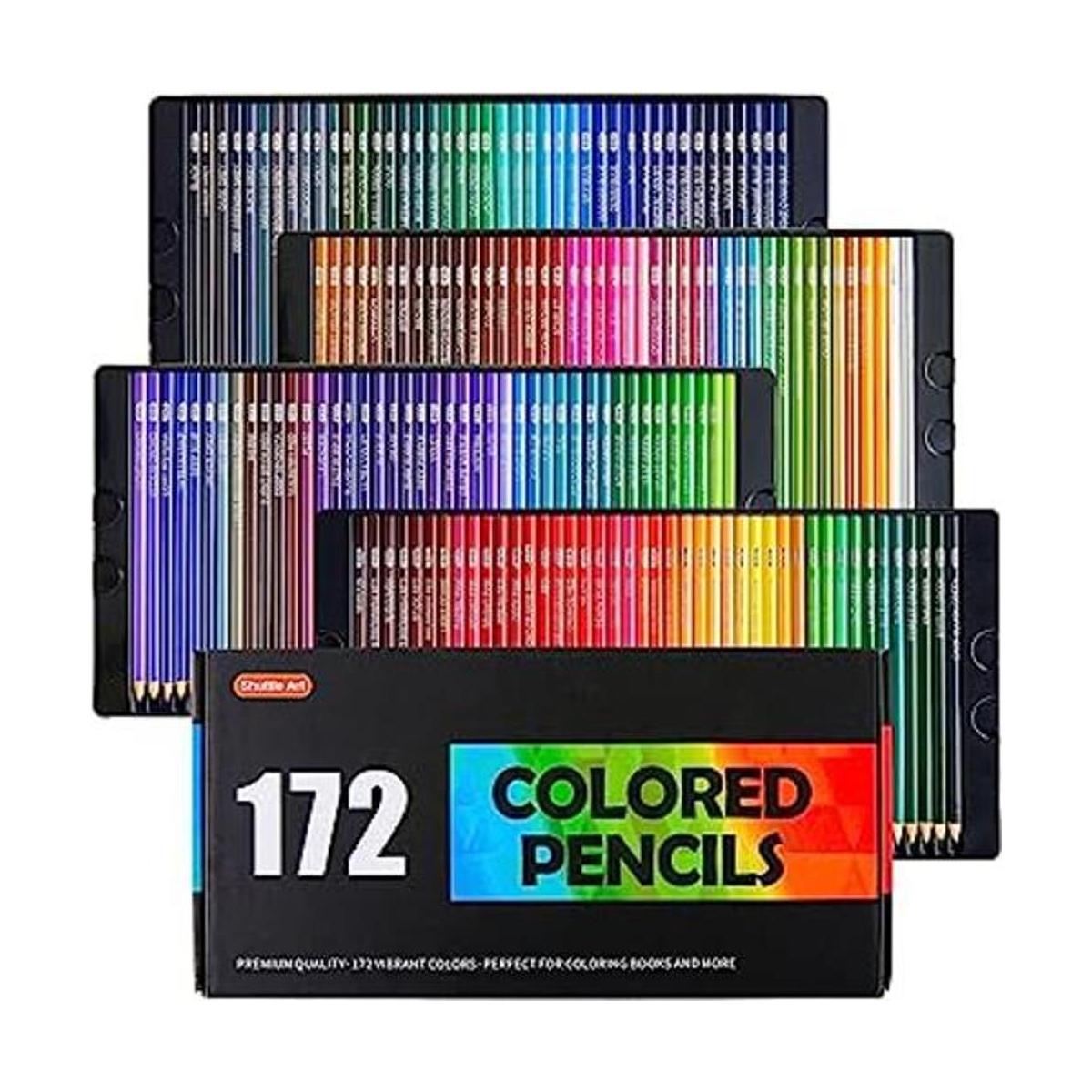Shuttle Art 172 lápices de colores núcleo suave juego de