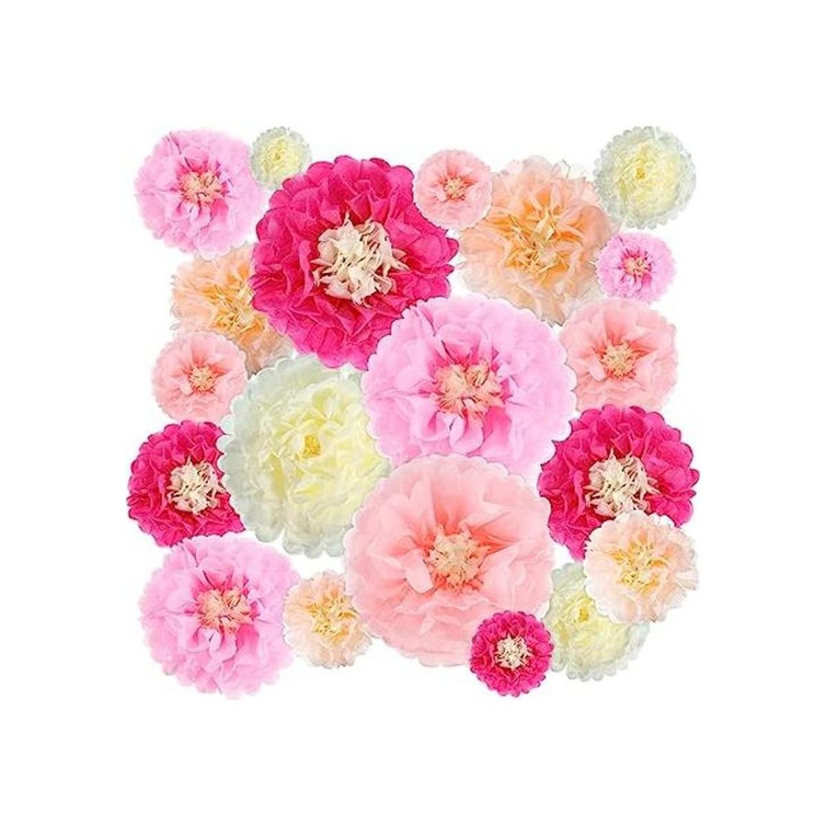 Gejoy 20 piezas de papel de seda de flores de crisanto