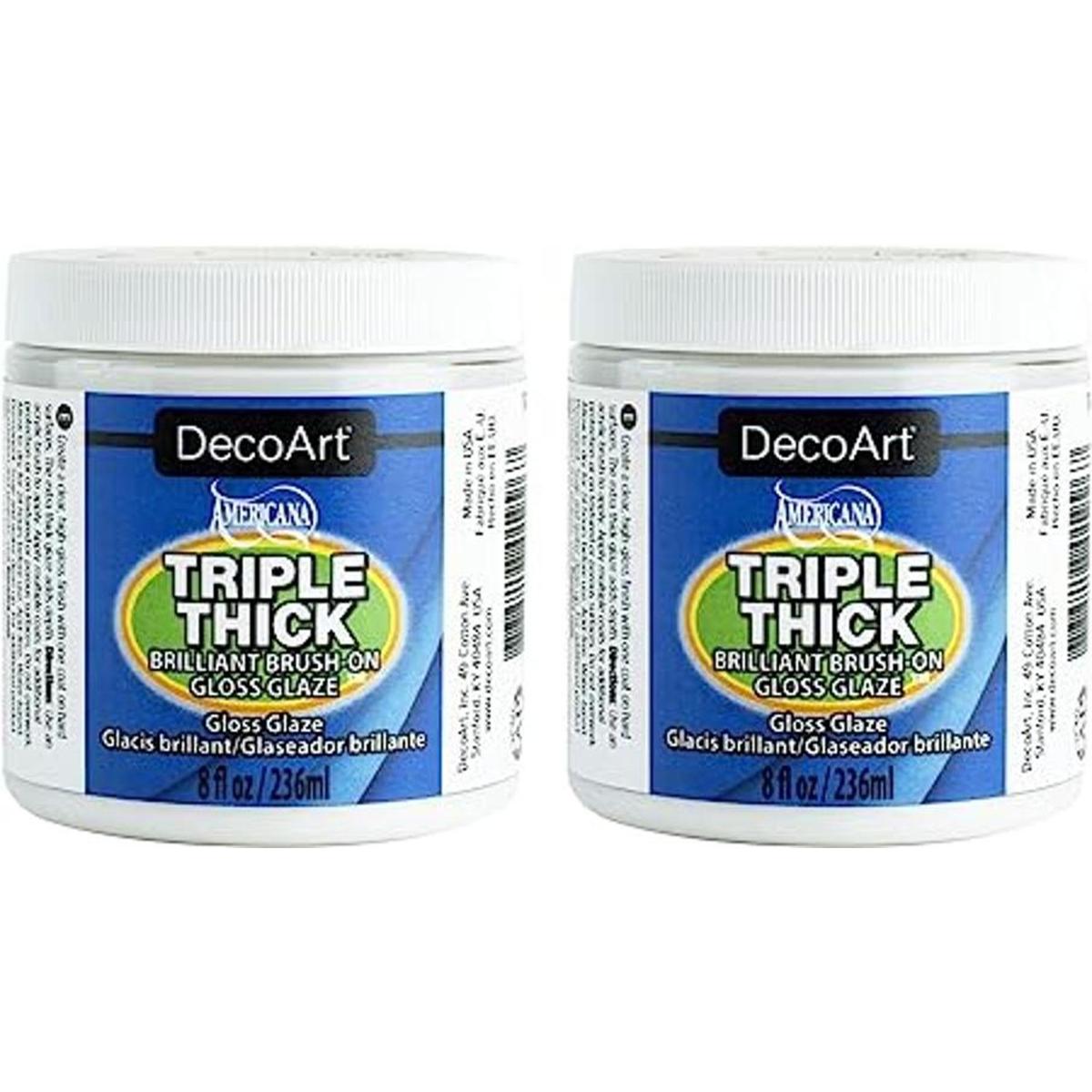 DecoArt Paquete de 2 tarros de esmalte de triple grosor