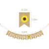 Guirnalda de banderines de yute con diseño de girasol para_2