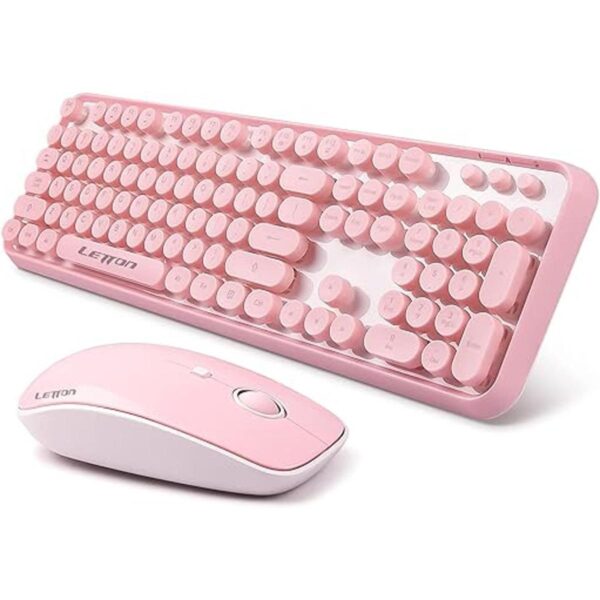 Combo de teclado inalámbrico rosa combo de teclado y_1