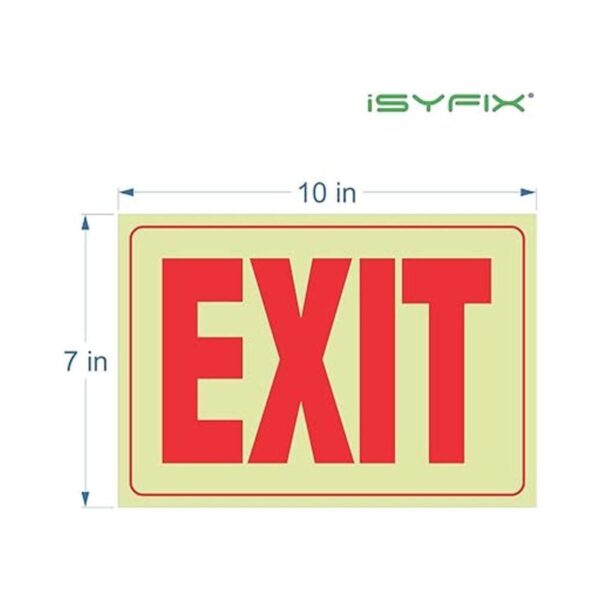Exit Fotoluminiscentes Pegatinas Paquete de 2 10.0 x 7.0_2