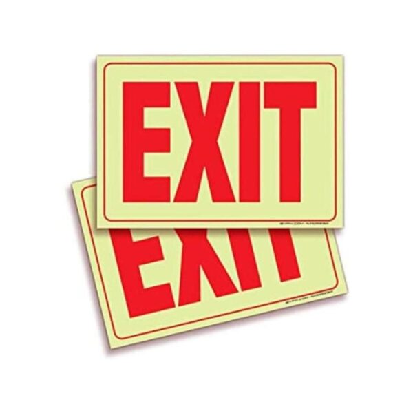 Exit Fotoluminiscentes Pegatinas Paquete de 2 10.0 x 7.0_1