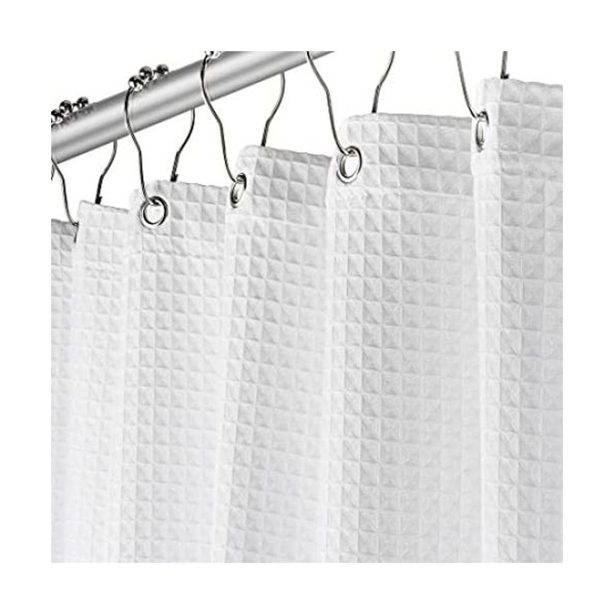 Cortina de ducha de tela blanca para baño spa hotel de