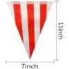 Banderas de banderín de rayas rojas y blancas 60 unidades