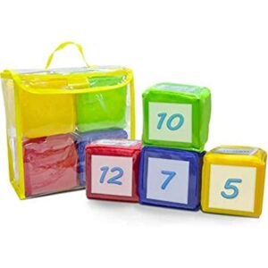 Eamay Juego de dados de espuma suave juego de 4 cubos de