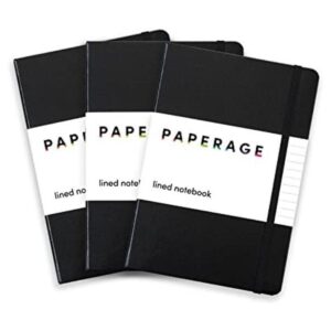 PAPERAGE Paquete de 3 cuadernos de líneas tapa dura_1