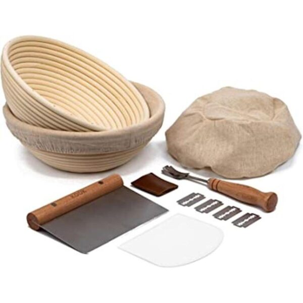 Juego de pruebas de Kook pan de masa madre 2 cestas de
