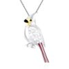 LGSY Colgantes de jaula de perlas de pájaro cardenal de