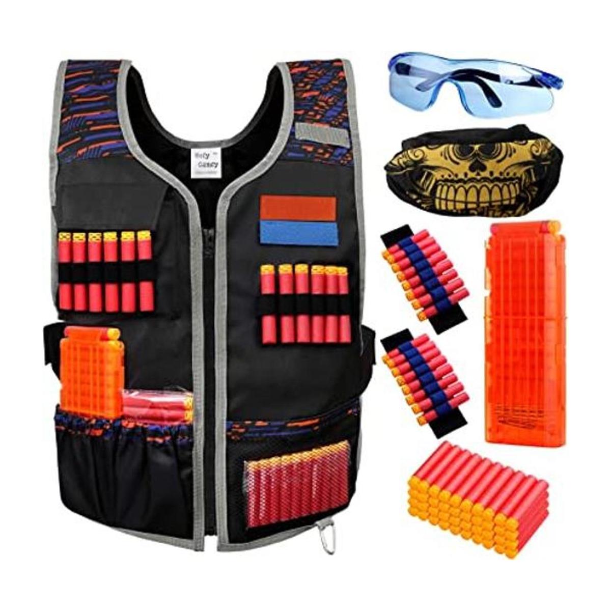 Kit de chaleco táctico de juguete ajustable de gran tamaño