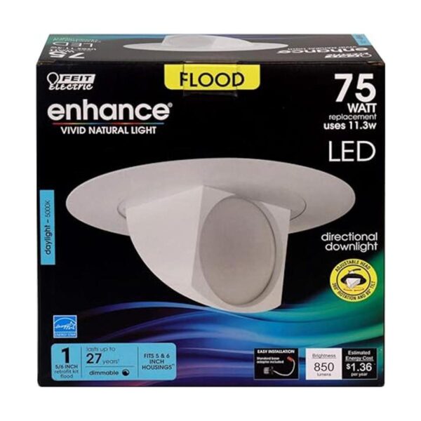 Feit Electric Luz LED empotrable ajustable de 5 a 6_2