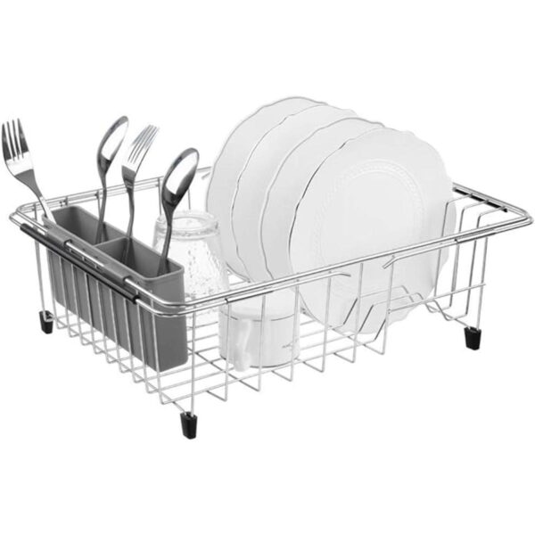 SANNO Escurridor de platos expandible para fregadero_2