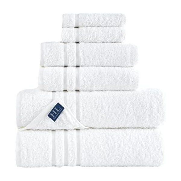 Hammam Linen Juego de 6 toallas de baño de algodón turco_1