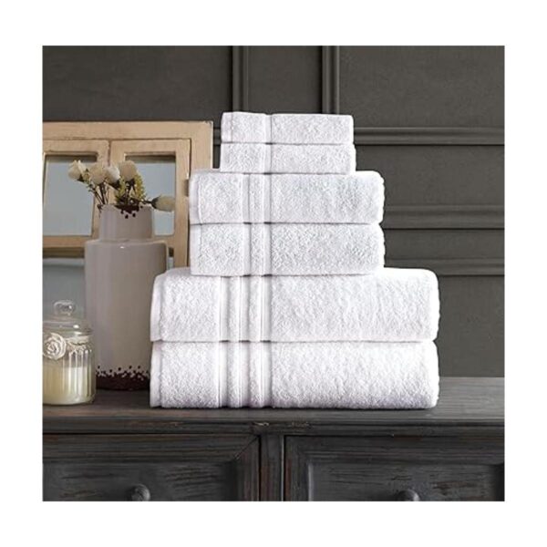 Hammam Linen Juego de 6 toallas de baño de algodón turco_2
