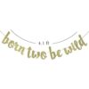 Born Two Be Wild Bandera con purpurina 2 años 2 años de_2