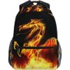 Mochila escolar Dragon Fire para niños niñas