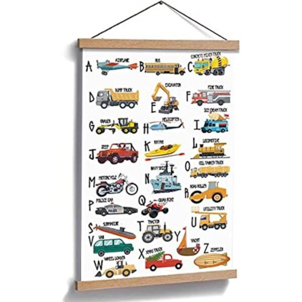 Póster magnético de madera natural con marco para colgar_1