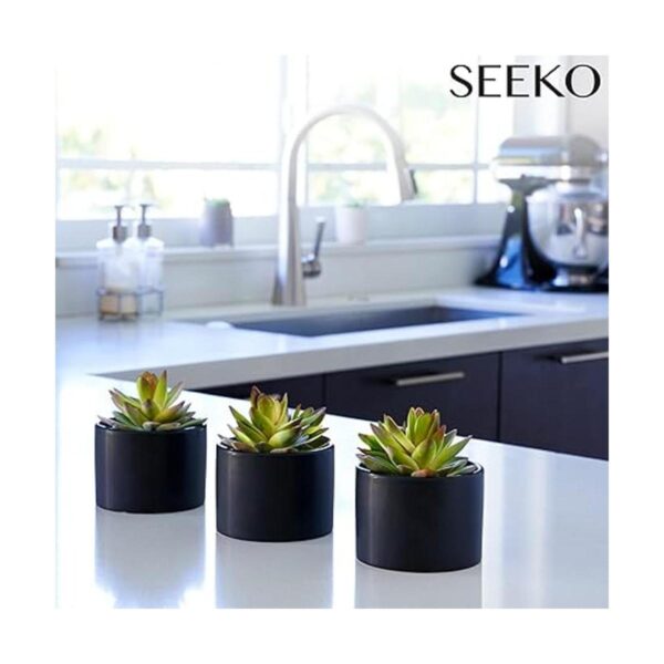 SEEKO Paquete de 3 suculentas artificiales para_4