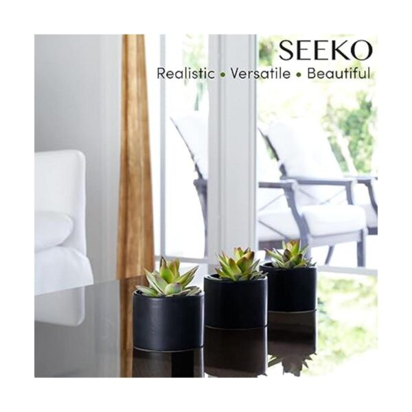 SEEKO Paquete de 3 suculentas artificiales para_2