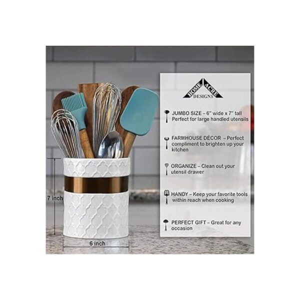 Home Acre Designs Kitchen Utensil Holder Large Ceramic_3