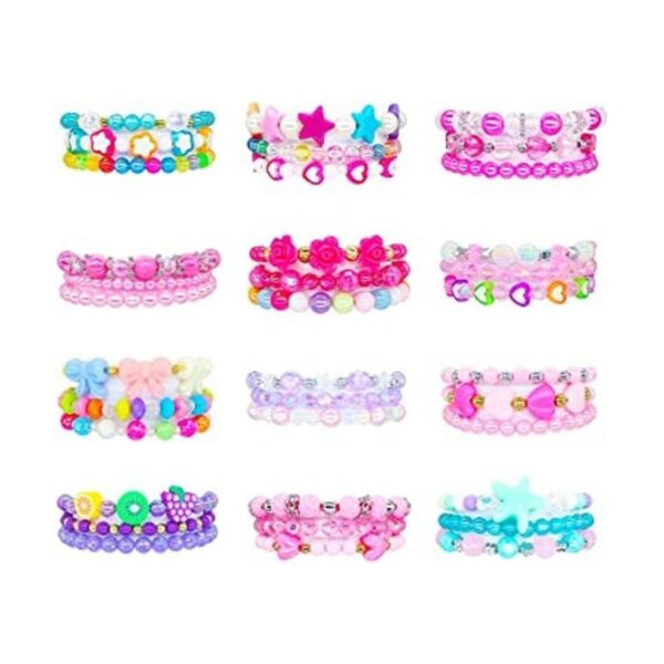 Elesa Miracle 36 pulseras de cuentas para niñas pequeñas_1