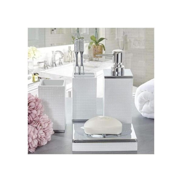 Creative Scents Dispensador de jabón líquido blanco para_2