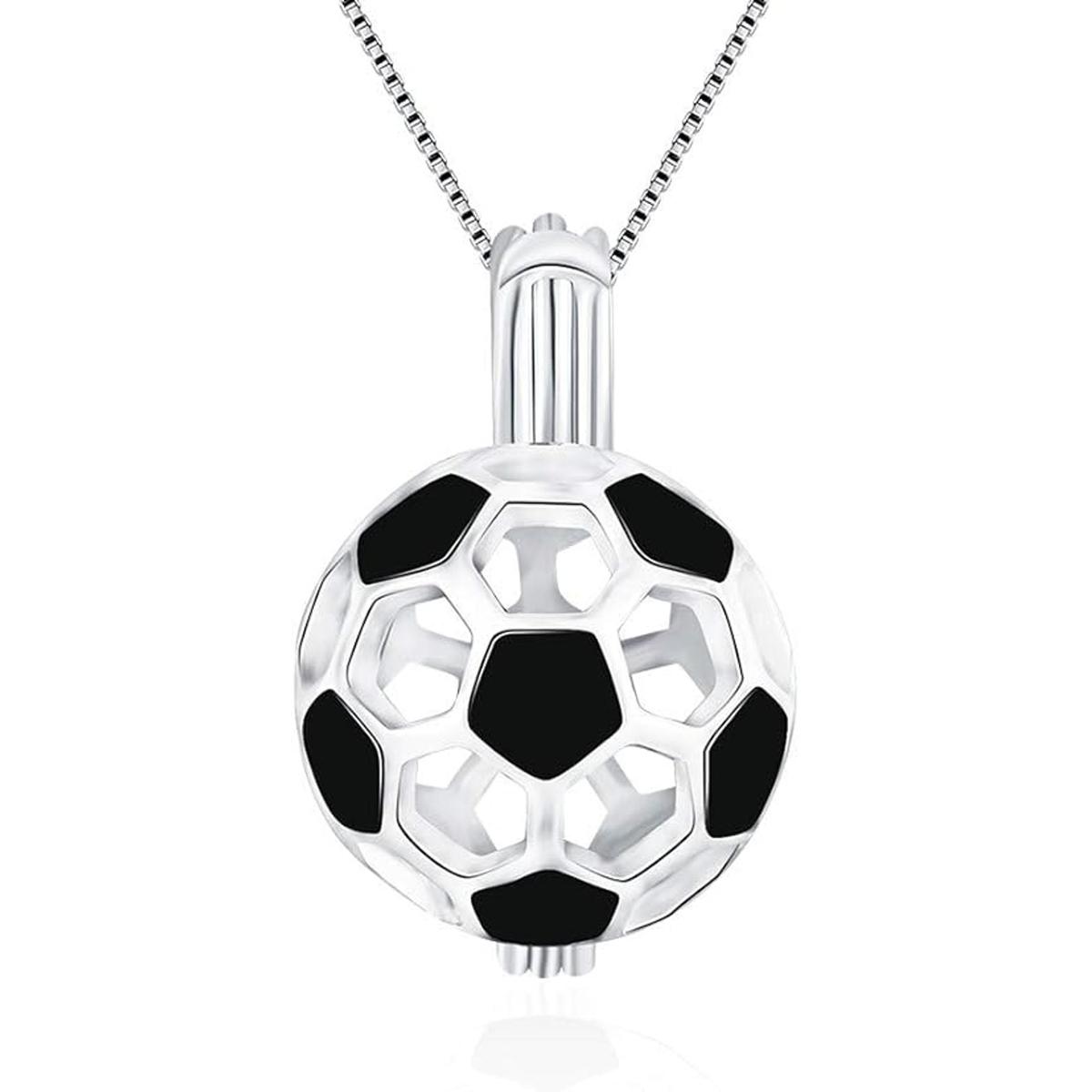 LGSY Colgante de plata de ley 925 para jaula de fútbol