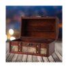 Cofre del tesoro pirata caja de madera decorativa hecha a