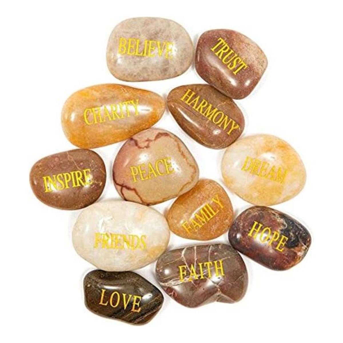 Juvale Piedras inspiradoras de fe con palabras 12