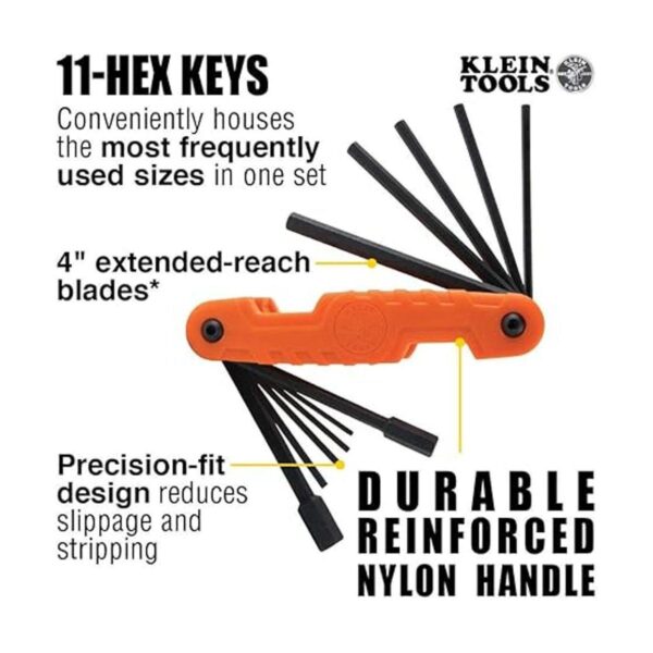 Klein Tools 70550 Juego de llaves hexagonales 11 tamaños_3