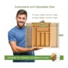 Pipishell Organizador de cajones expandible de bambú para_4