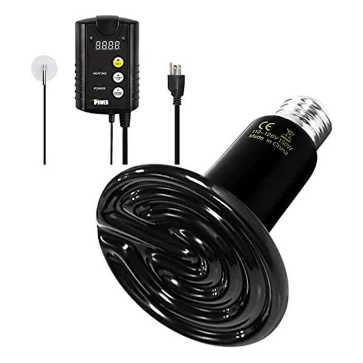 Simple Deluxe 150W Reptile Heat Bulb and 8.5 inch Clamp