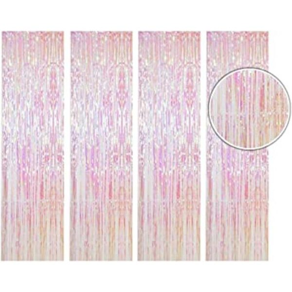 BTSDhome Cortina iridiscente de flecos de papel de_1