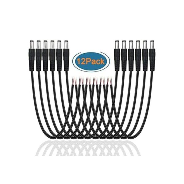 Paquete de 12 cables de alimentación de CC de 12 V con_4