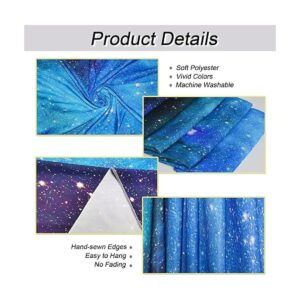 Lahasbja Tapiz de galaxia cielo estrellado azul tapiz_5