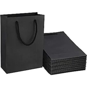 Sdootjewelry Bolsas de regalo negras 25 paquetes de