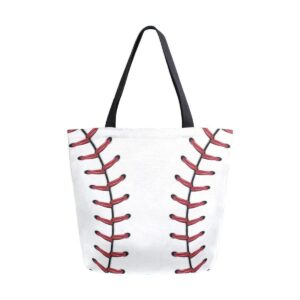 Naanle Bolsa de lona de béisbol deportiva para mujer_1