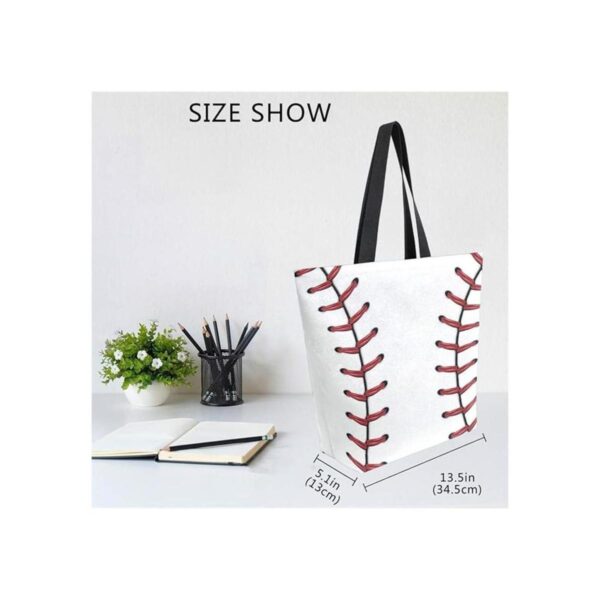 Naanle Bolsa de lona de béisbol deportiva para mujer_5