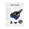 Cargador de automóvil 150 W 2 enchufes divisor de_3