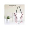 Naanle Bolsa de lona de béisbol deportiva para mujer_6